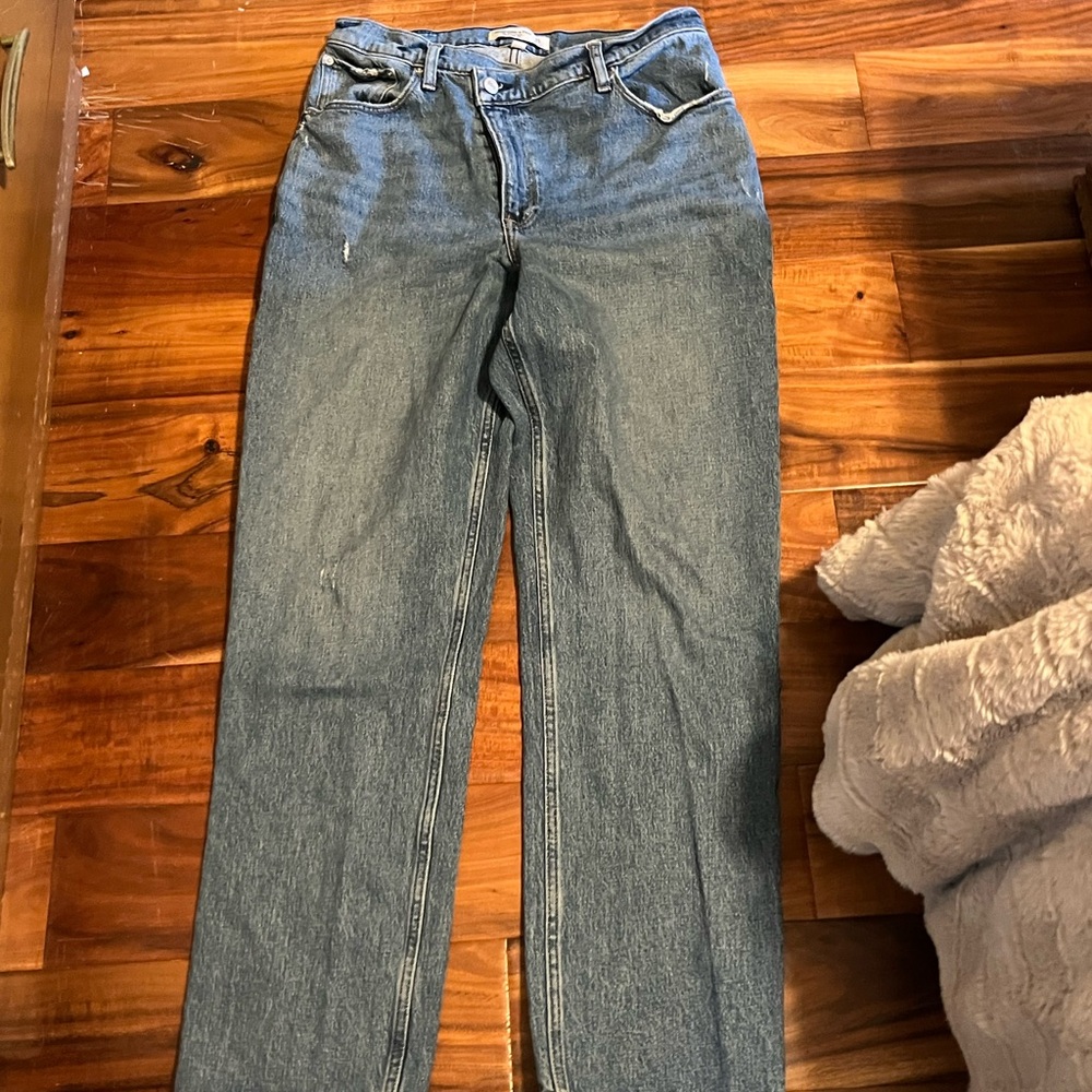 Abercrombie & Fitch Blue Straight Leg Pants